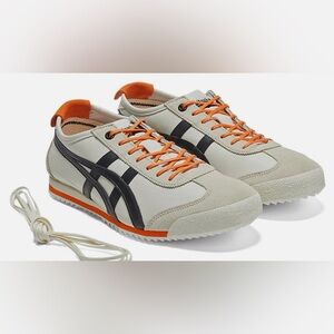 NEW Onitsuka Tiger Mexico 66 SD, EU 37.5, women’s 6 1/2 USA, cream/black/orange.